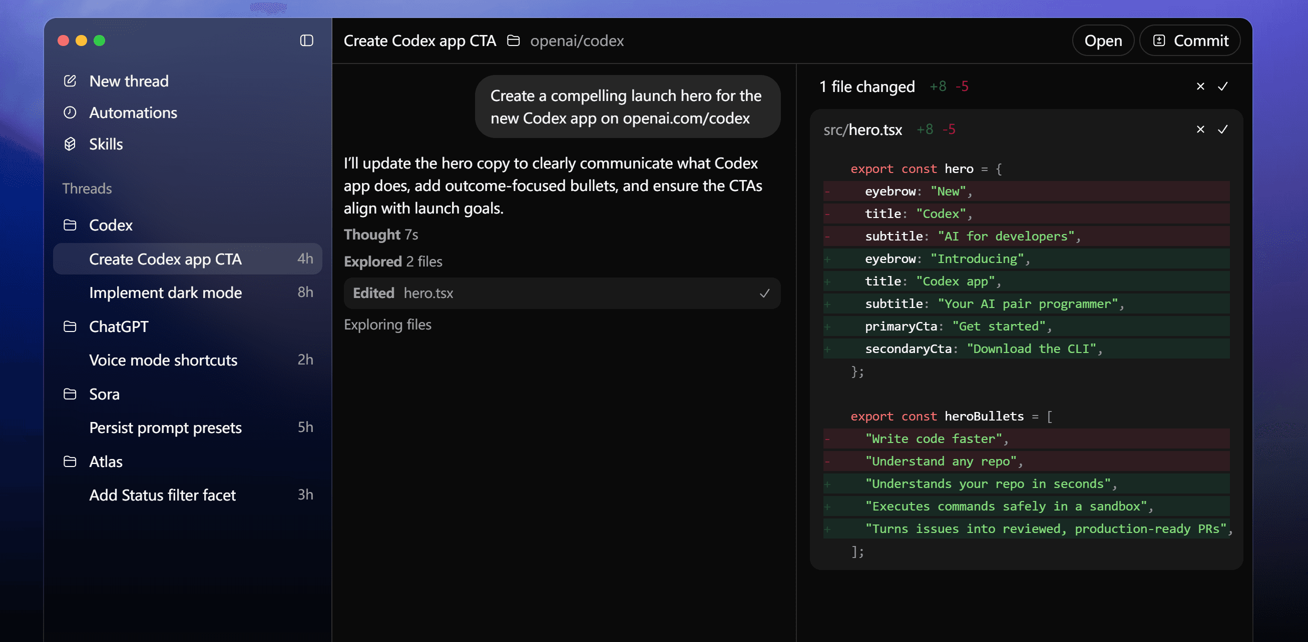 Codex 公式サイトからダウンロードしてインストール