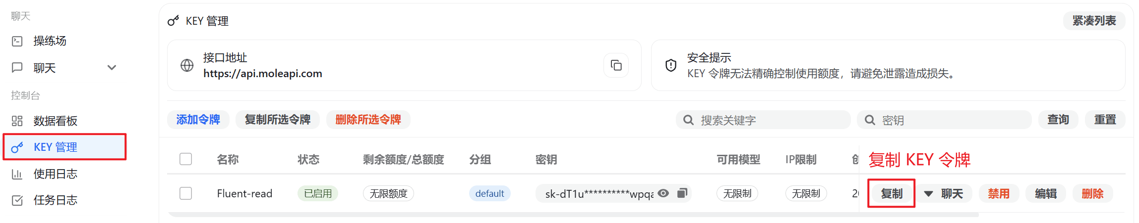 API Key の取得